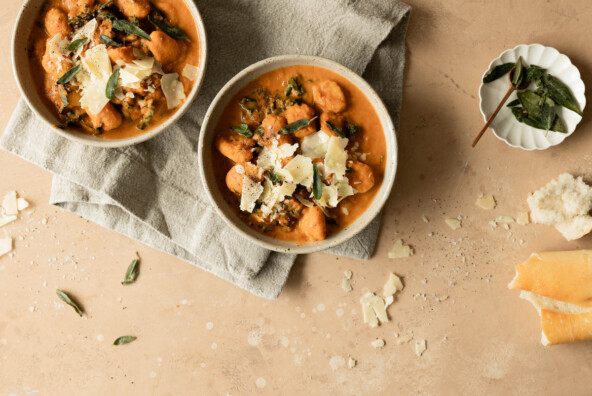 Creamy pumpkin gnocchi.