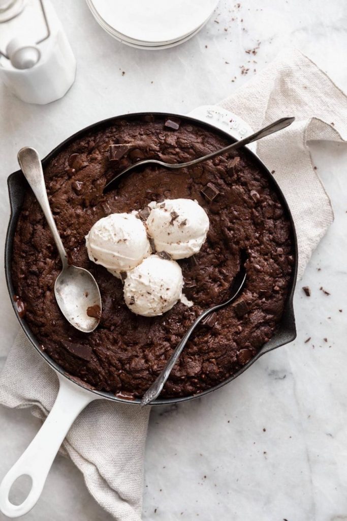 Double Chocolate Skillet Cookie