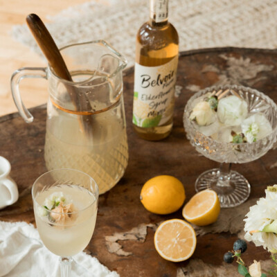 Rose elderflower lemonade.