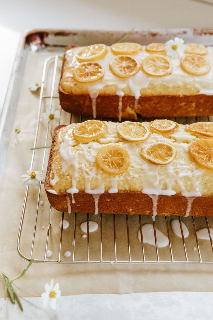 Lemon Ricotta Poundcake with Candied Lemon Slices