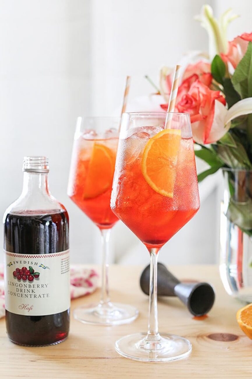 Lingonberry Aperol Spritz