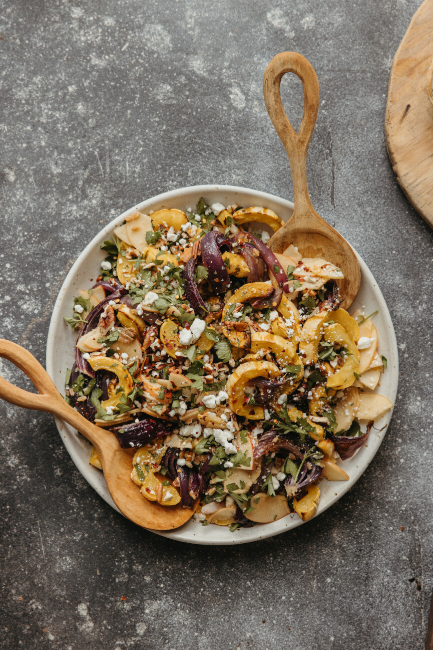 squash farro salad thanksgiving side dish